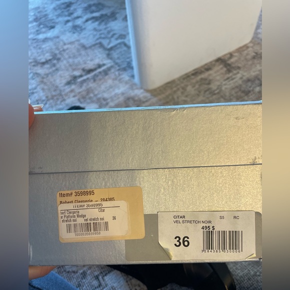 Robert Clergerie black platform Wedge w/suede - Picture 5 of 7